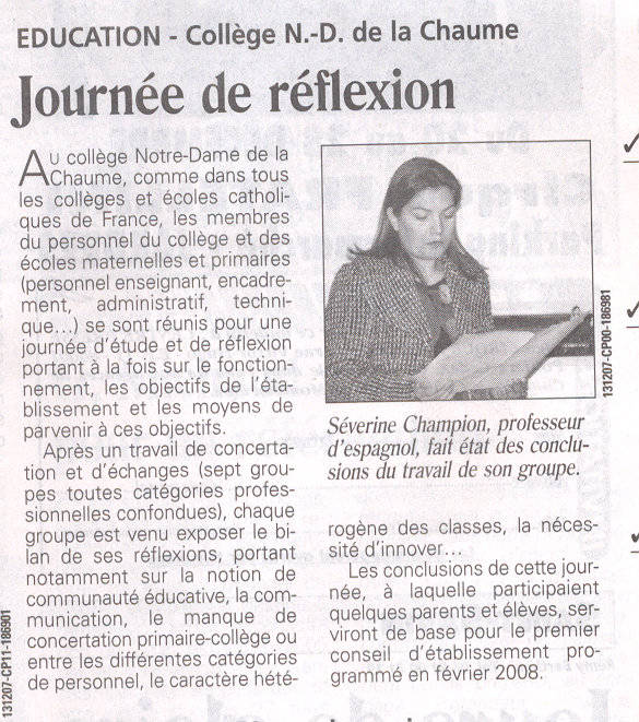 Journée des communautés éducatives CP 13-12-07