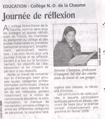 Journée des communautés éducatives CP 13-12-07