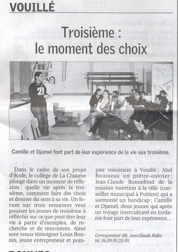 Temps fort 3e (N.R. 05-04-06)