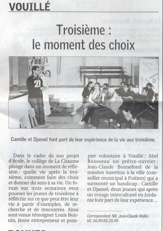 Temps fort 3e (N.R. 05-04-06)