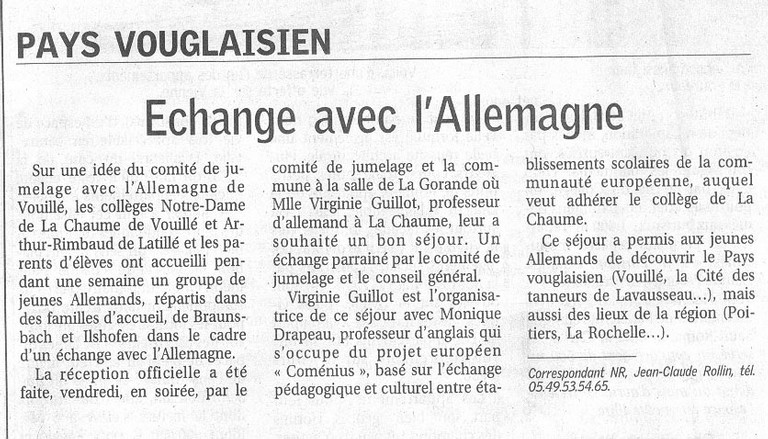 Jumelage 2-2005 (N.R. 22-03-2005)