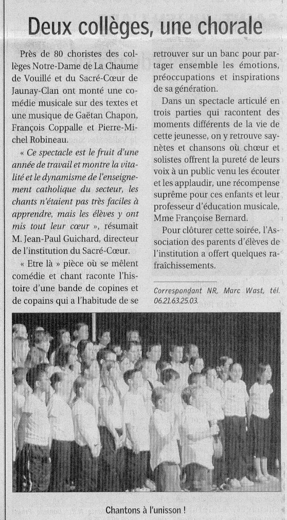 Comédie musicale 2 (N.R. 21-06-2005)