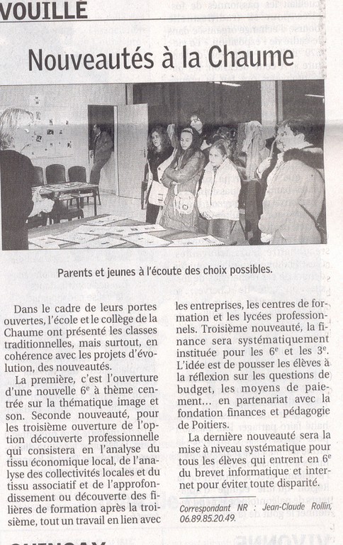 Portes ouvertes (C.P. 30-03-06)