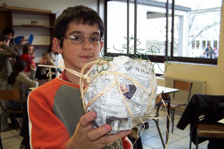 Quentin Dauster et sa sculpture